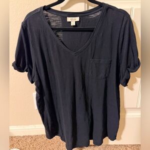 Style & Co. Women's Black Short Sleeve Tee
